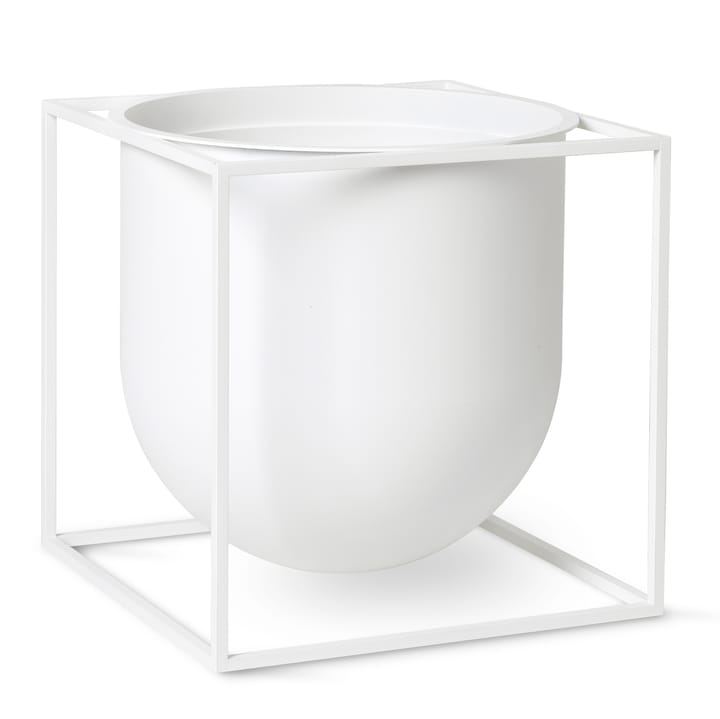 Kubus flower pot 23 cm - White - By Lassen
