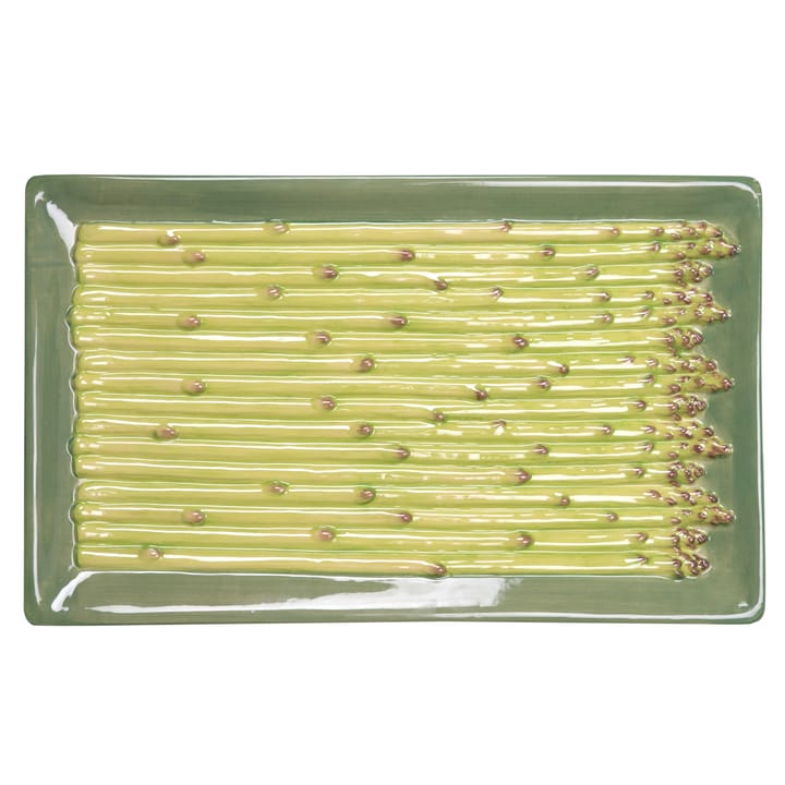 Asparagus plate 28 x 17 cm - Green - By On