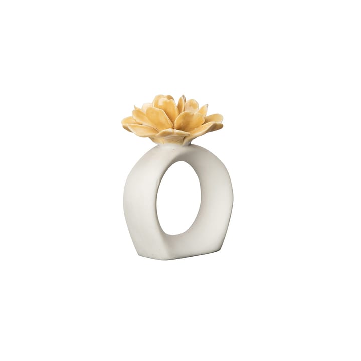 Water Lily napkin ring - white-mustard - By On