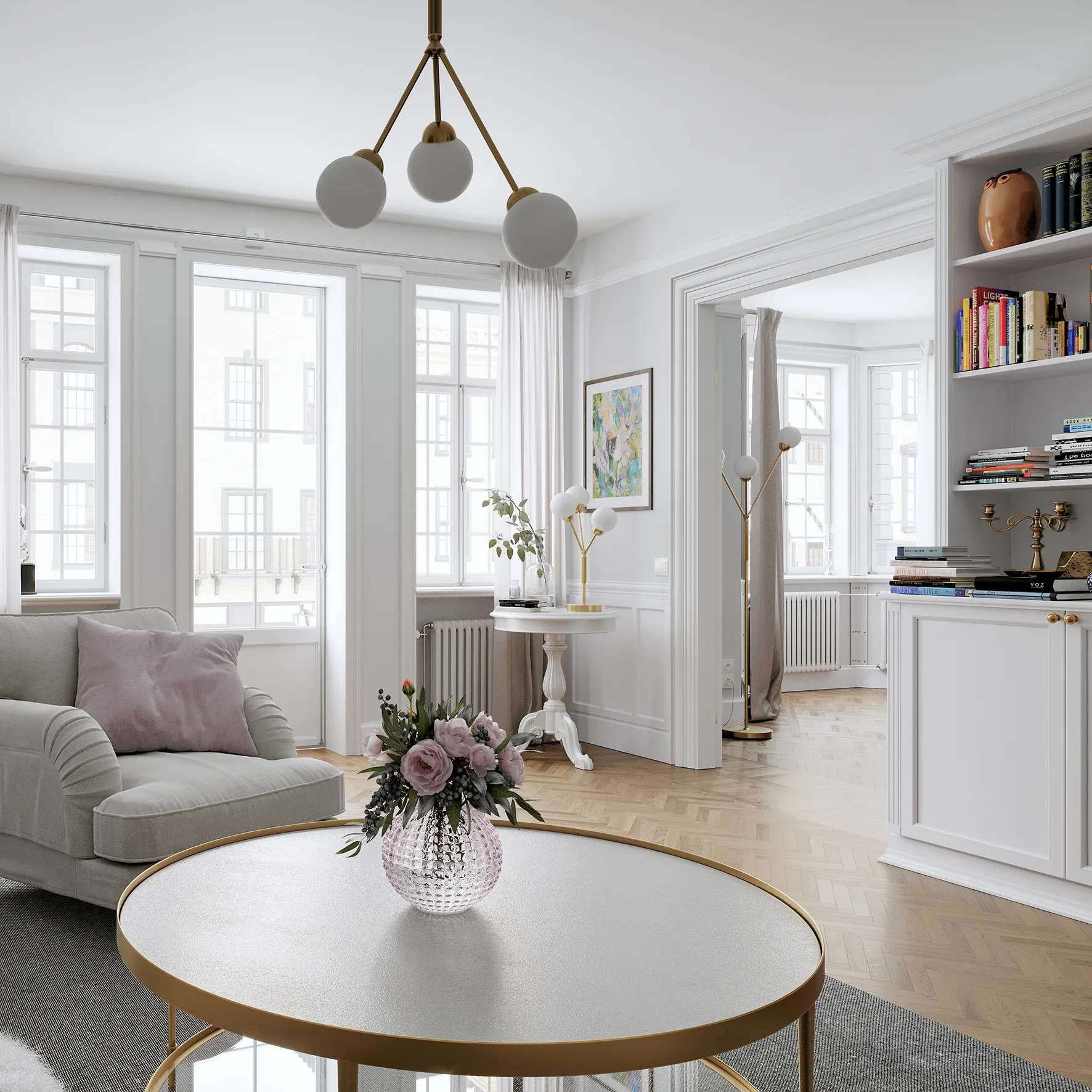 3Some ceiling lamp, antique gold By Rydéns