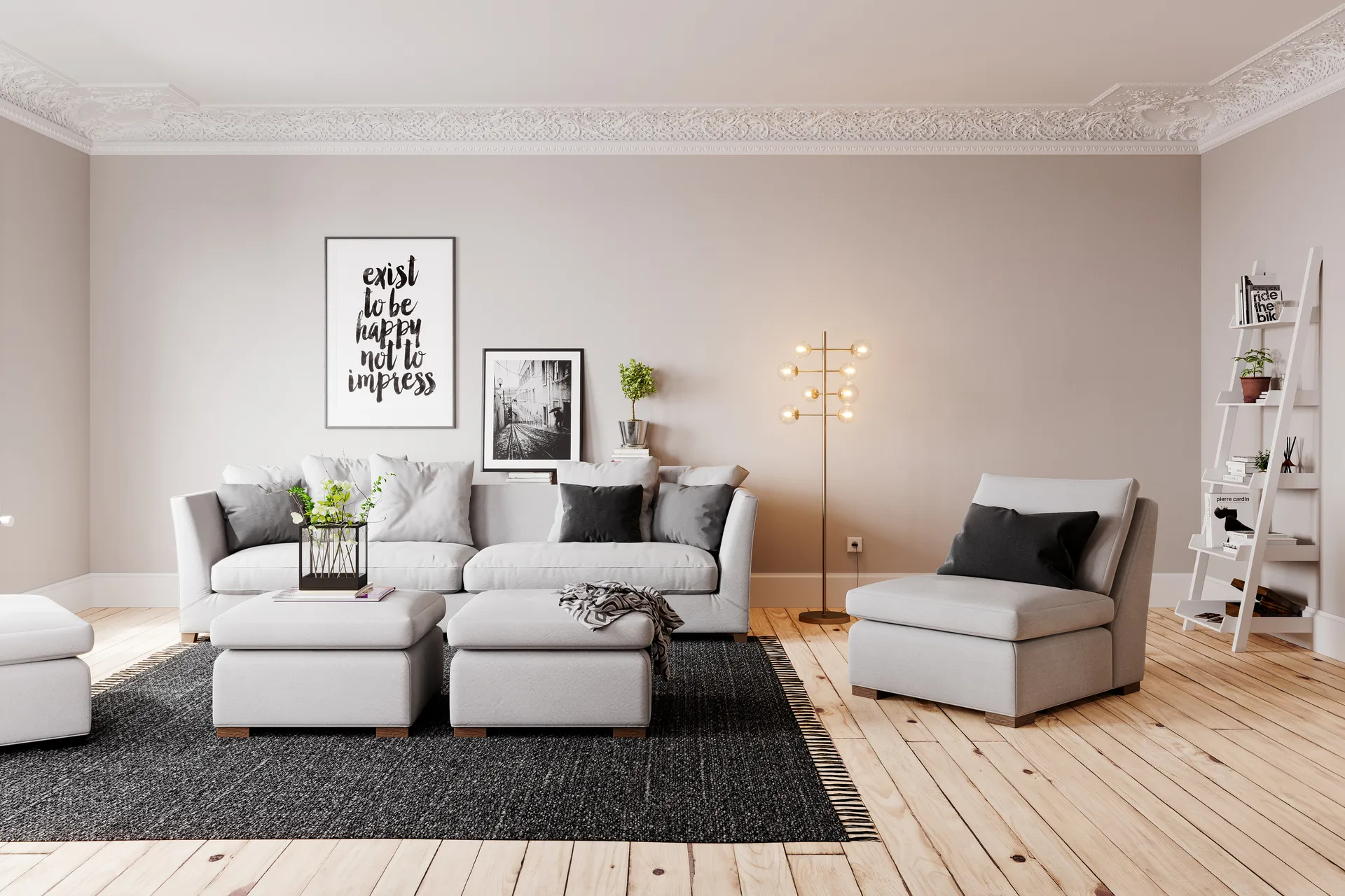 Avenue floor lamp, Gold By Rydéns