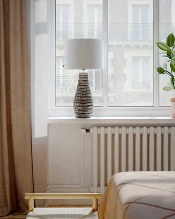 Bartha table lamp 74 cm - Brown-beige - By Rydéns