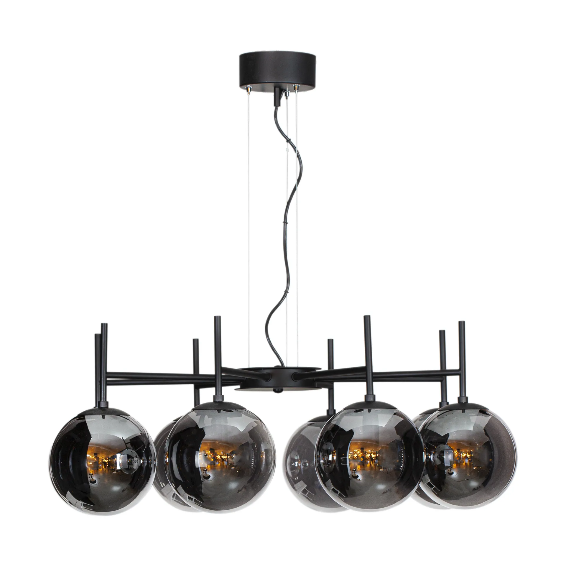 Boyle ceiling lamp 8-light 83 cm, Smoky Gray By Rydéns