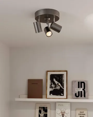 Correct 3 ceiling spotlight - Steel grey - By Rydéns