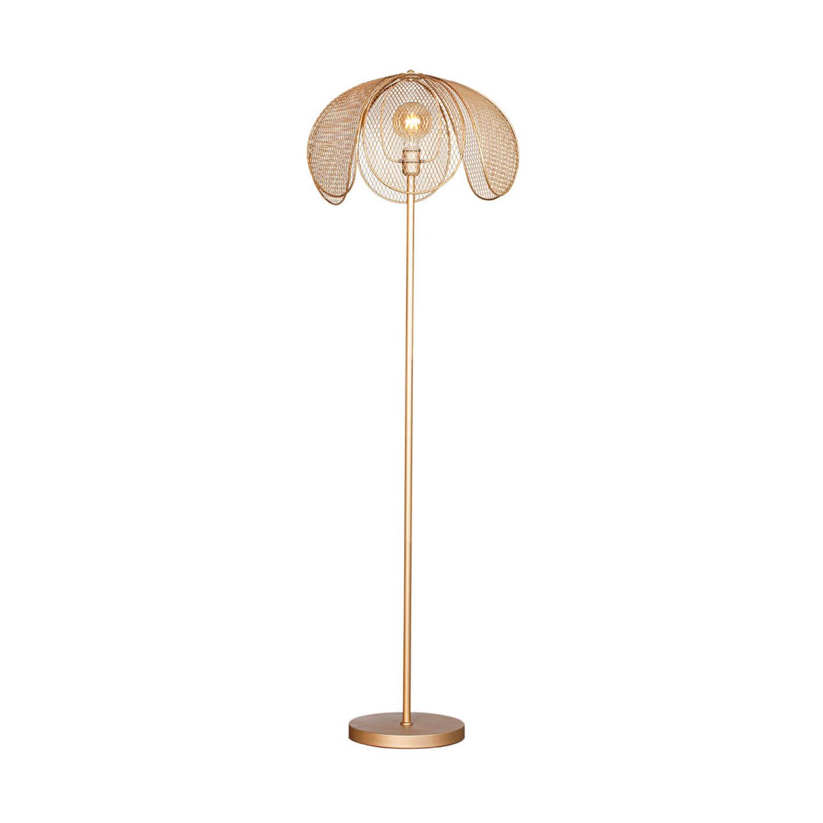 By Rydéns Daisy floor lamp 150 cm Matte gold | Scandinavian Design | Floor lamps | Gold-coloured