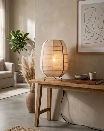 Delino floor lamp - Natural, Ø40x57 cm - By Rydéns