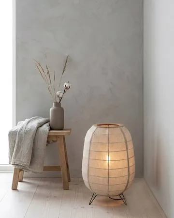 Delino floor lamp - Natural, Ø40x57 cm - By Rydéns