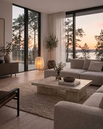 Delino floor lamp - Natural, Ø40x57 cm - By Rydéns