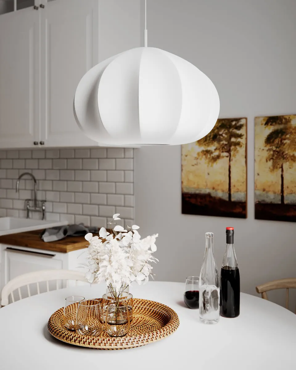 Ebba ceiling lamp, White, Ø50 cm By Rydéns