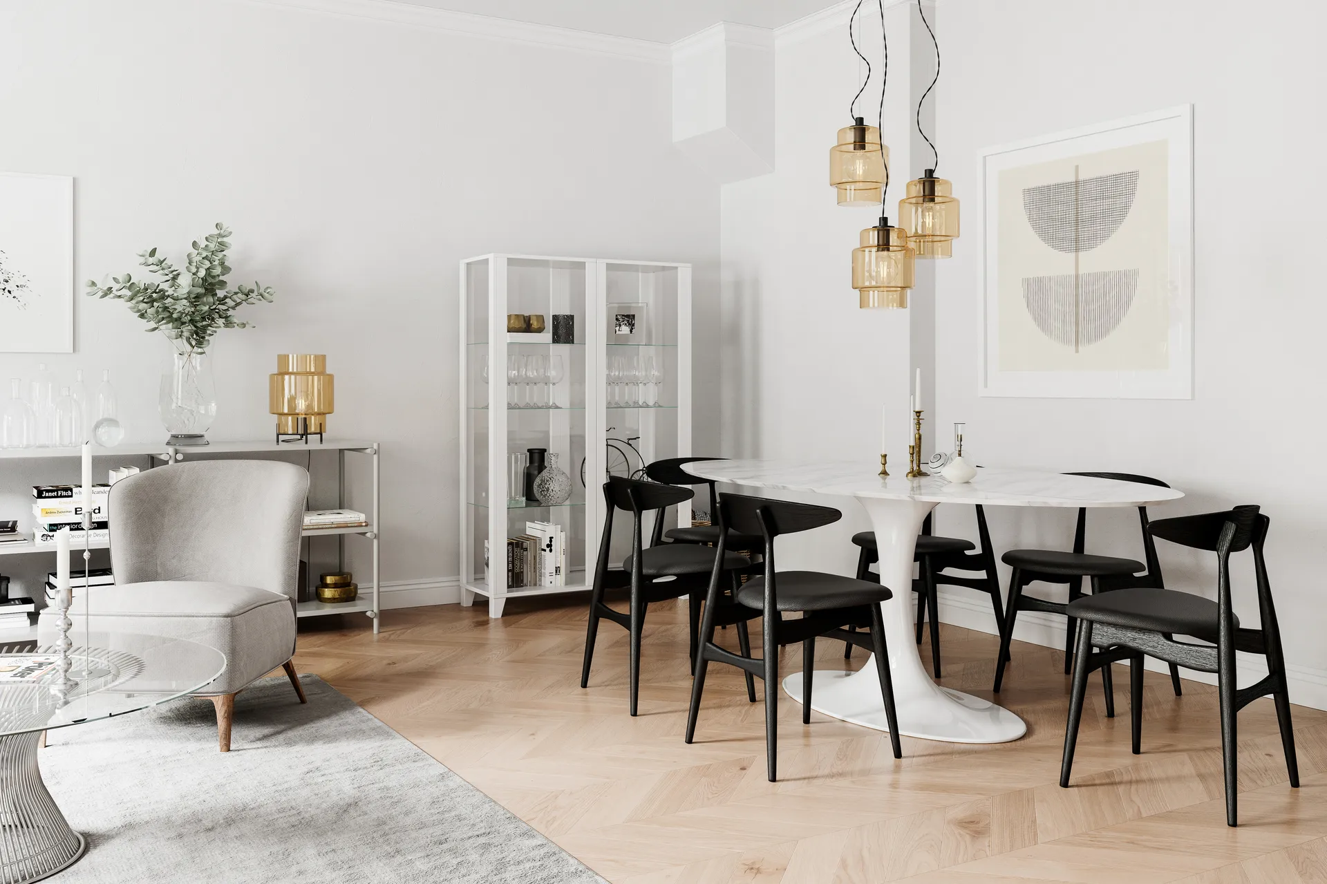 Ebbot 3-low pendant lamp, Smoke By Rydéns