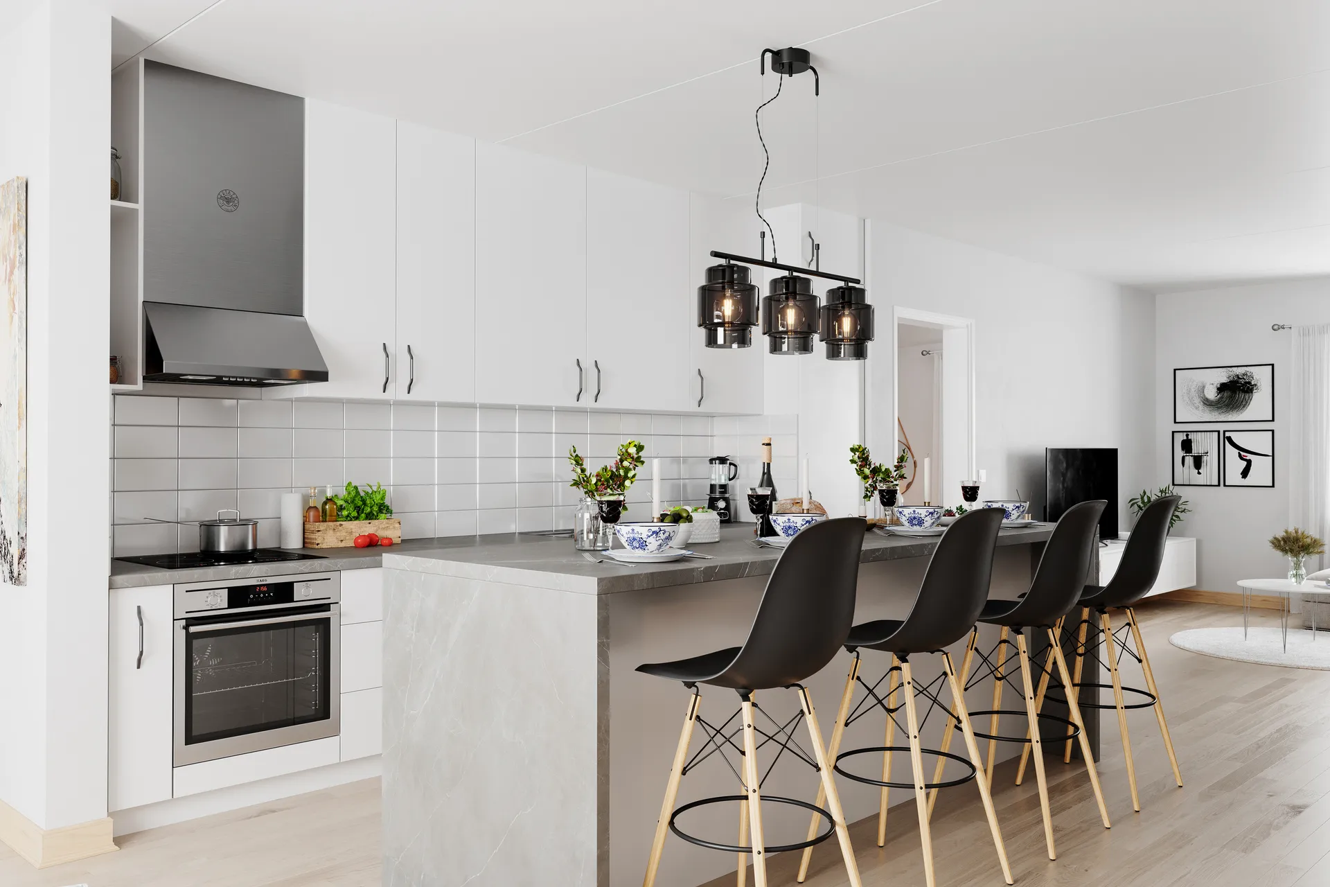 Ebbot Bar ceiling lamp, Smoke By Rydéns