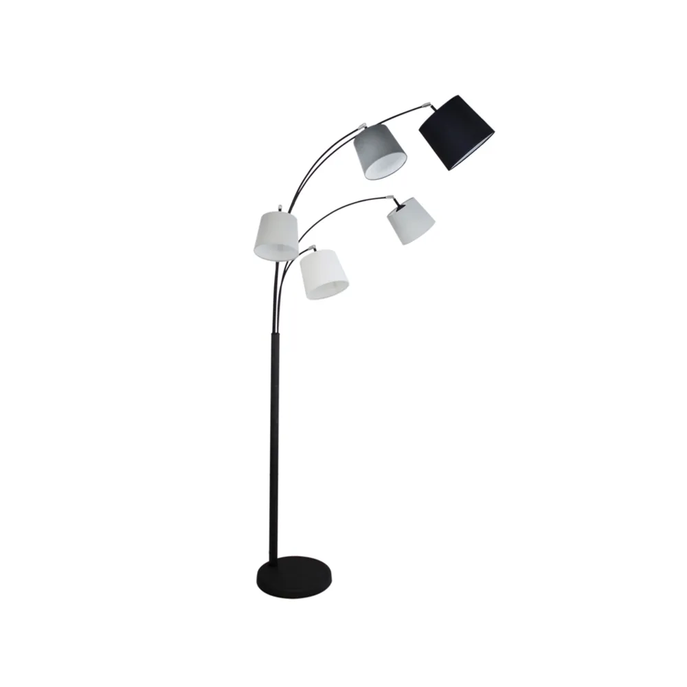 By Rydéns Foggy floor lamp Sand black, 5 arms | Scandinavian Design | Floor lamps | Black