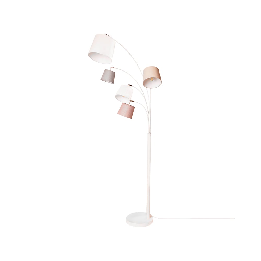 By Rydéns Foggy floor lamp Sand white, 5 arms