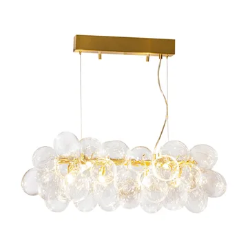 Gross Bar pendant lamp 80 cm - Brass-clear - By Rydéns