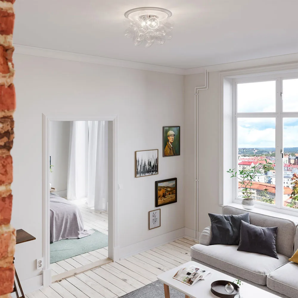 Gross ceiling lamp, Glass clear, large By Rydéns