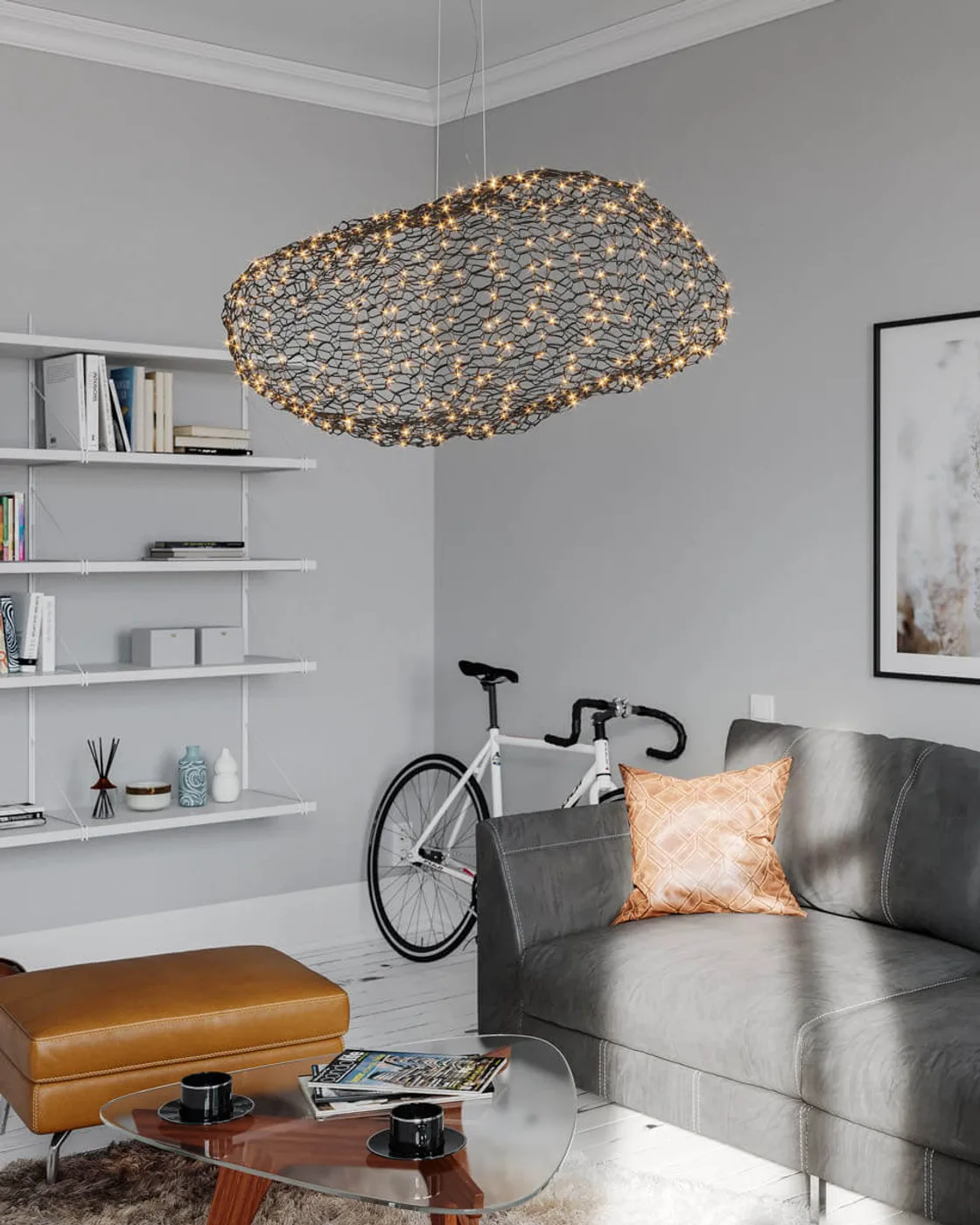 Hayden ceiling lamp, Matte black, 115 cm By Rydéns