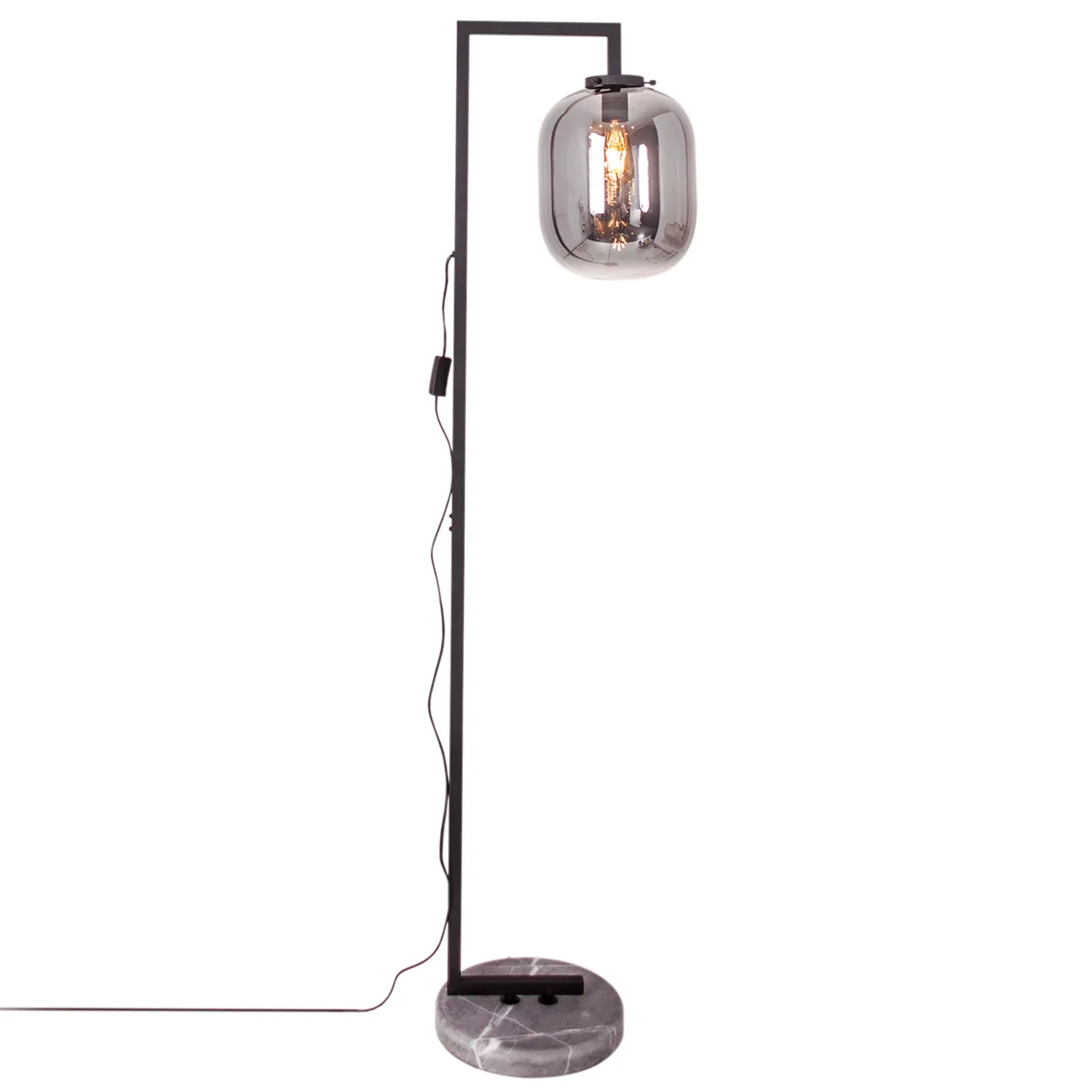 By Rydéns Leola floor lamp Black marble-y grey | Scandinavian Design | Floor lamps | Grey