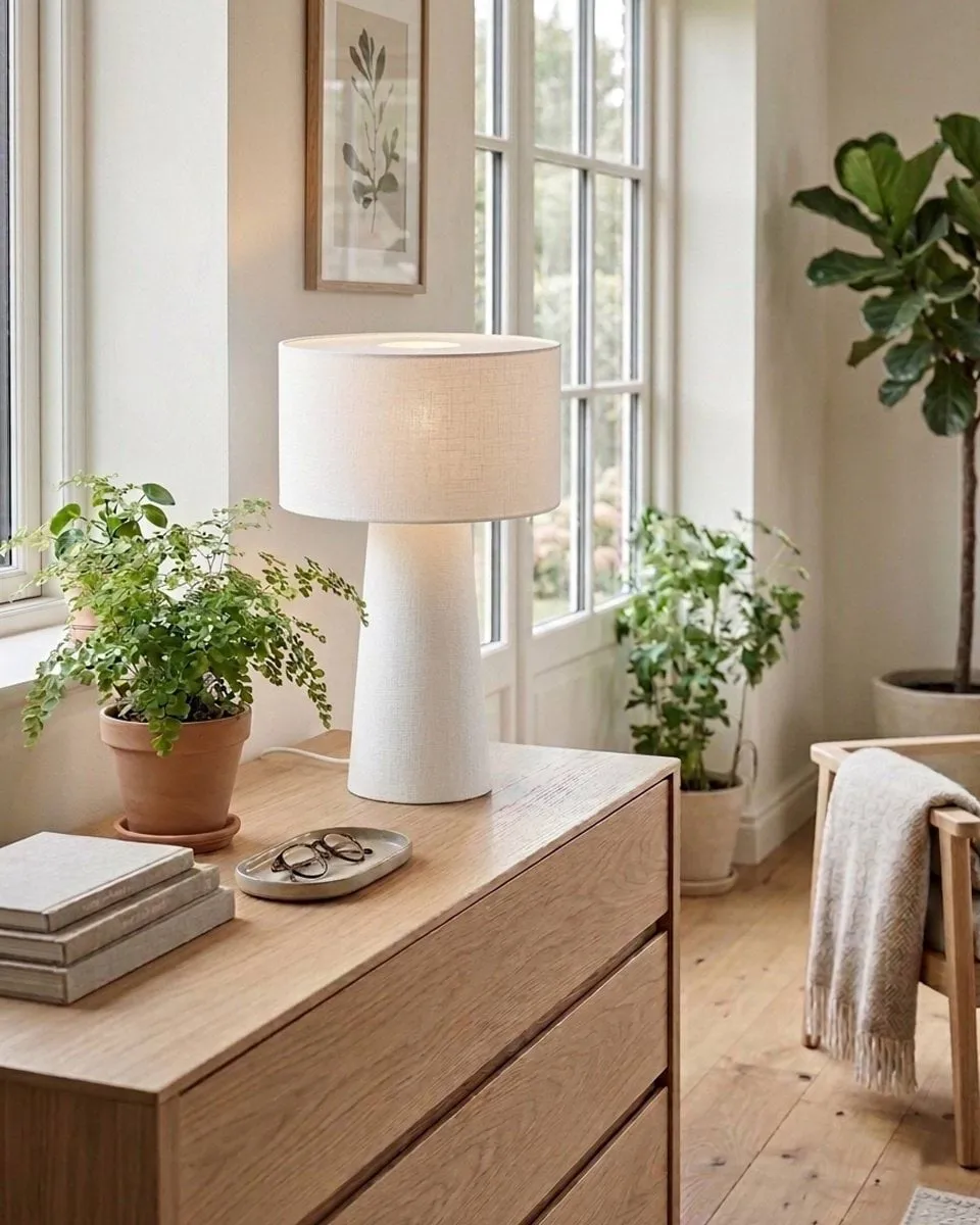 Linum table lamp, White, 50 cm By Rydéns