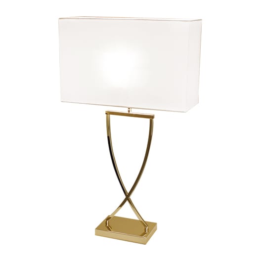 Omega table lamp 52 cm - brass-white - By Rydéns