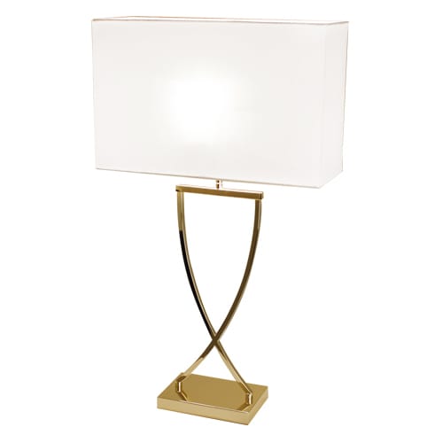 Omega table lamp 67 cm - brass-white - By Rydéns