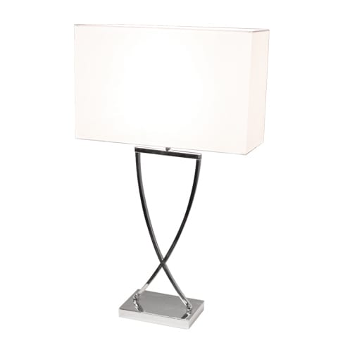 Omega table lamp 67 cm - chrome-white - By Rydéns