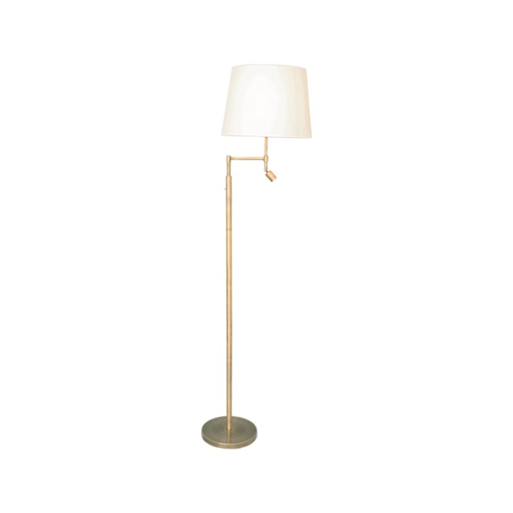 Orlando floor lamp - Beige, antique brass stand - By Rydéns