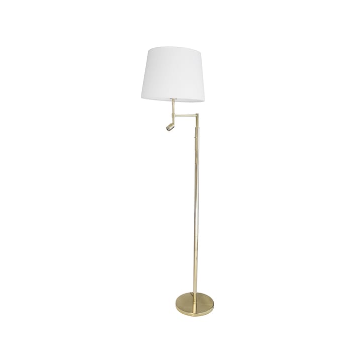 Orlando floor lamp - White, brass stand - By Rydéns