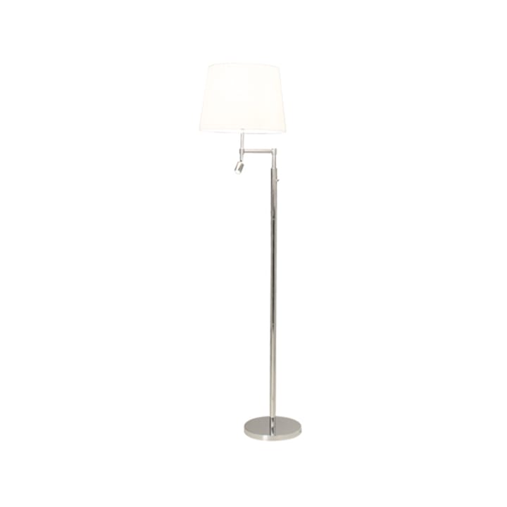 Orlando floor lamp - White, chrome stand - By Rydéns