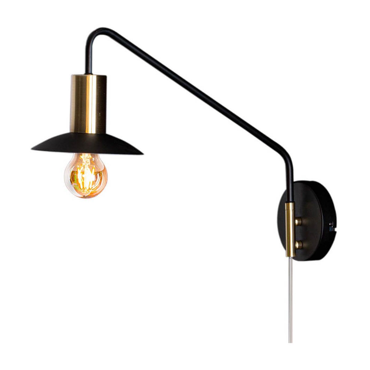 By Rydéns Quinn wall lamp short Matte black | Scandinavian Design | Wall lights | Black