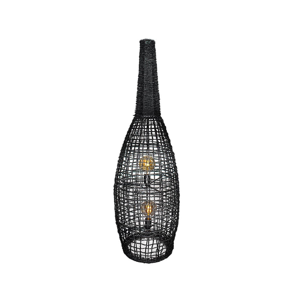 By Rydéns Seagrass floor lamp black | Scandinavian Design | Floor lamps | Black