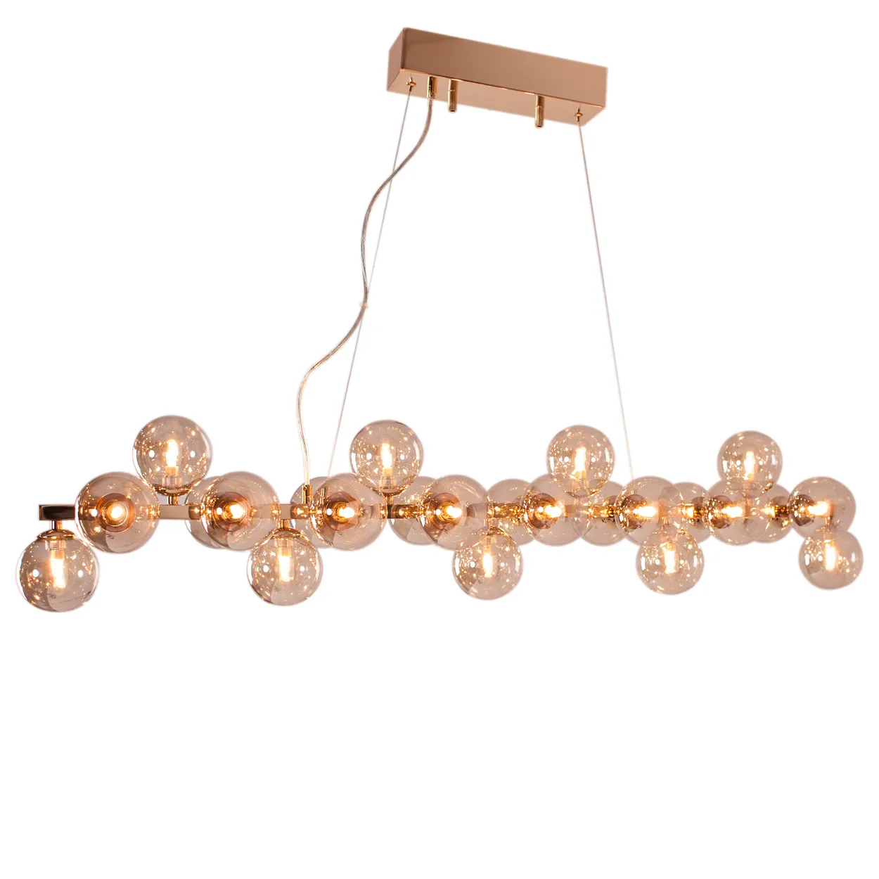 By Rydéns Splendor Bar ceiling lamp gold-amber | Scandinavian Design | Pendant lamps | Beige