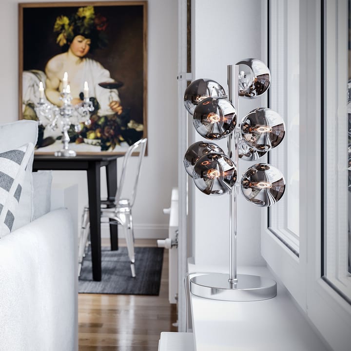 Splendor table lamp - chrome-smoke grey - By Rydéns