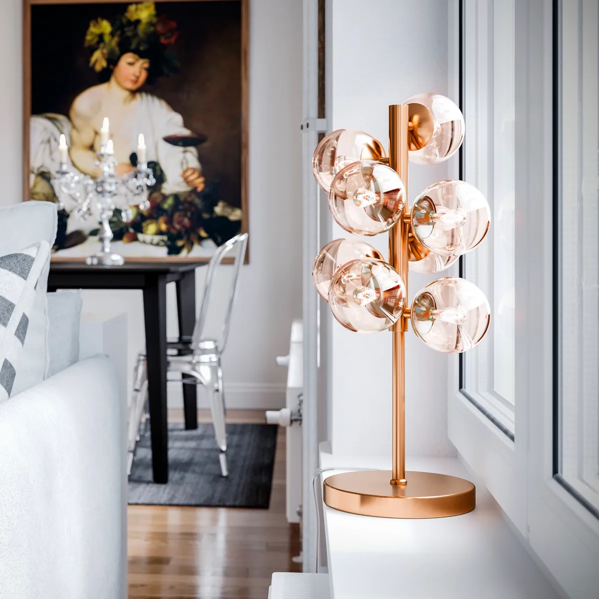 Splendor table lamp, gold-amber By Rydéns