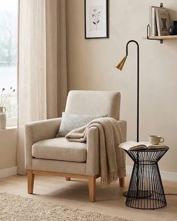 Spline floor lamp - Black-brass, 140 cm - By Rydéns
