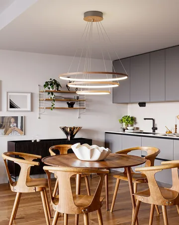 Trione ceiling light Ø80 cm - Walnut - By Rydéns