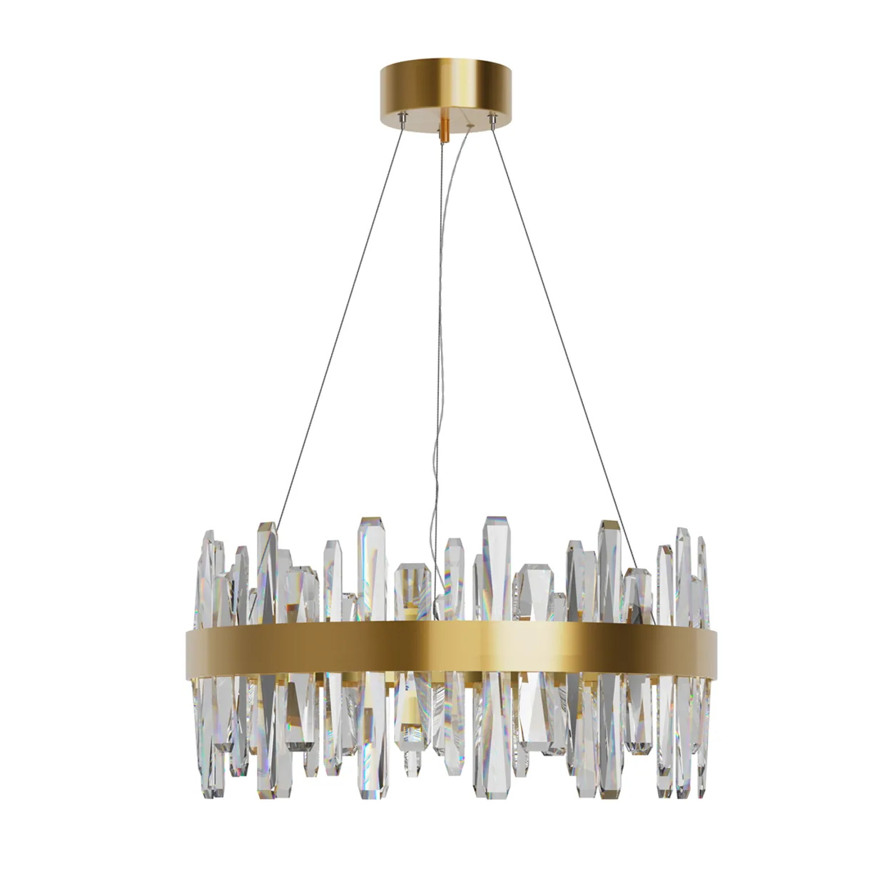 By Rydéns Triumph ceiling light o60 cm Brass-clear | Scandinavian Design | Pendant lamps | Yellow