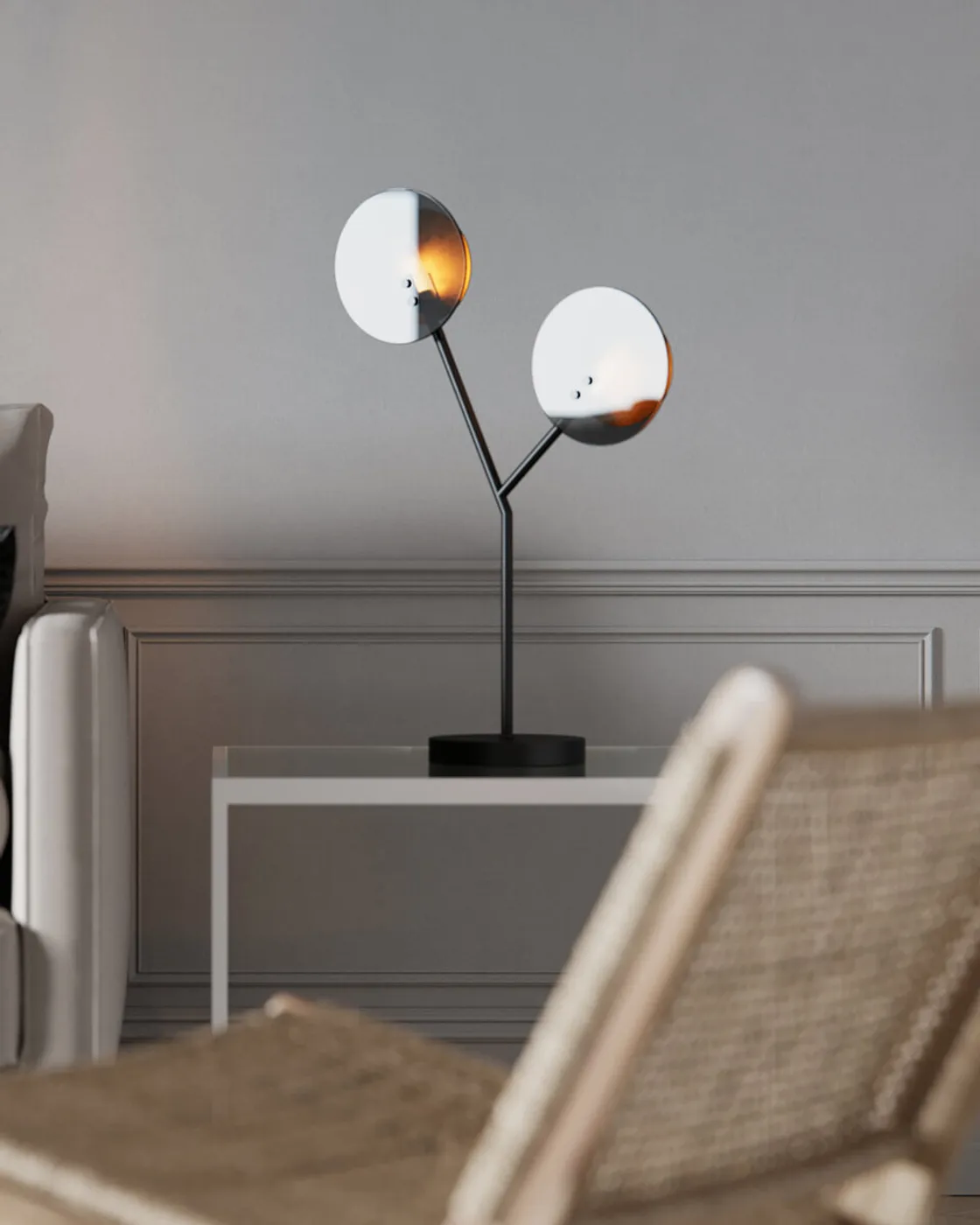 Turno table lamp 59 cm, Matte black-gold By Rydéns