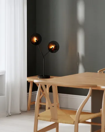 Turno table lamp 59 cm - Matte black-gold - By Rydéns