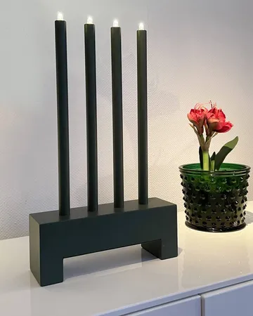 Twinkle advent candle holder - Dark green - By Rydéns