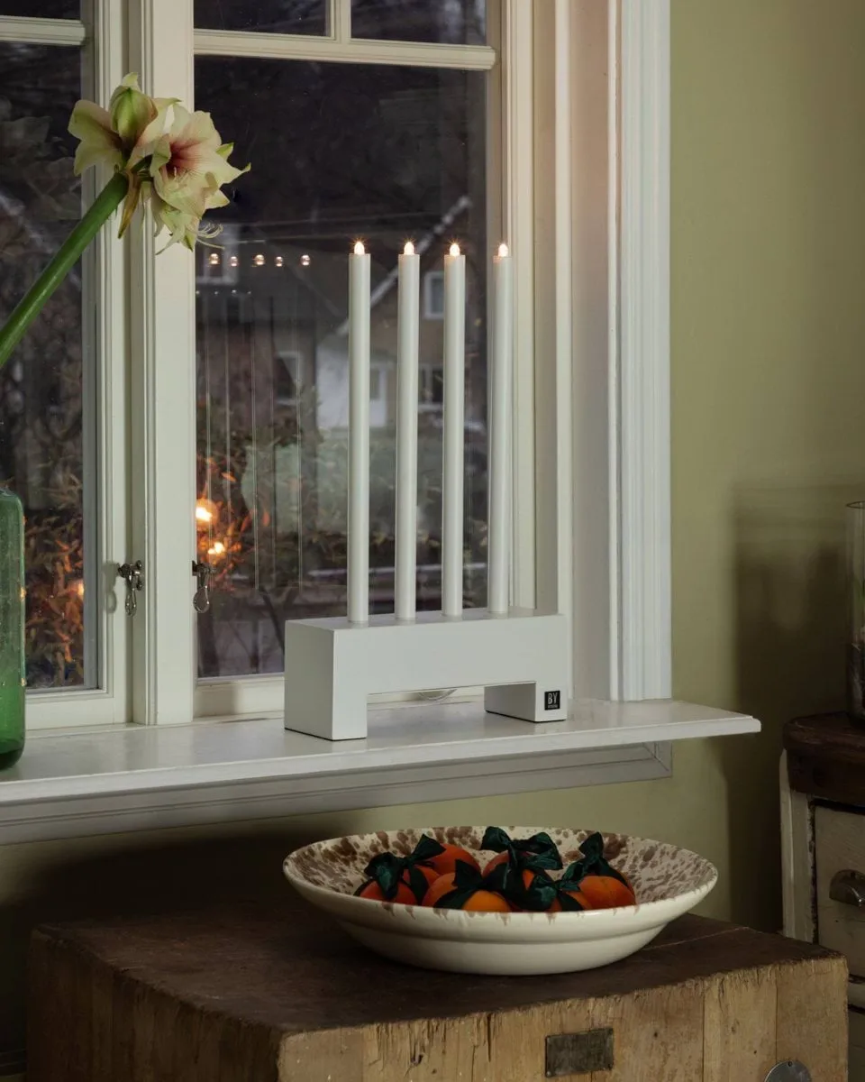 Twinkle advent candle holder, White By Rydéns