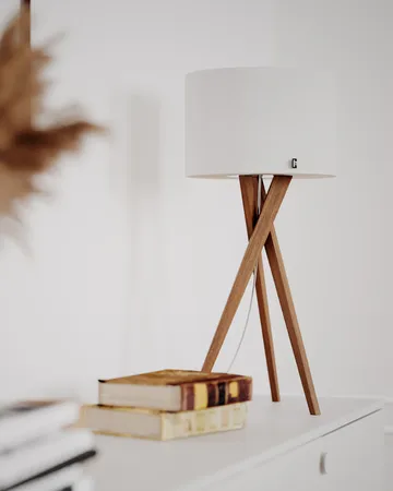 Vega table lamp55 cm - Waxed oak-white - By Rydéns