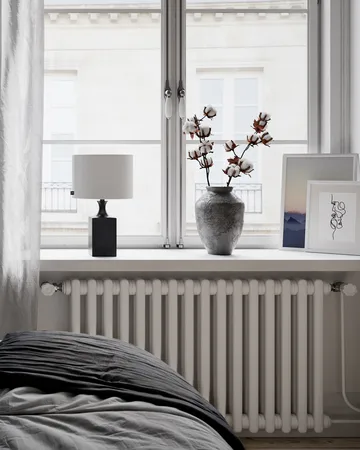 Woody table lamp 41 cm - Black-white - By Rydéns