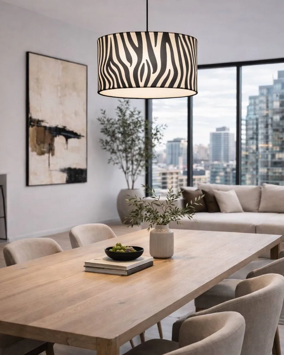 Zany Zebra ceiling lamp, Black-white, Ø50 cm By Rydéns