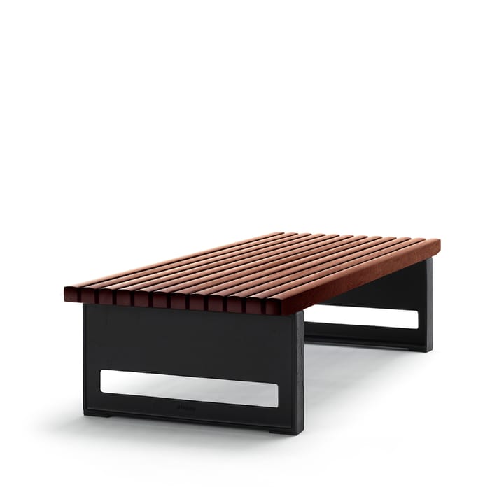 Block bench - Mahogany, wide, black stand - Byarums bruk