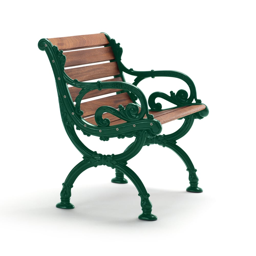 Byarums bruk Byarum armchair Mahogany, green stand | Scandinavian Design | Brown