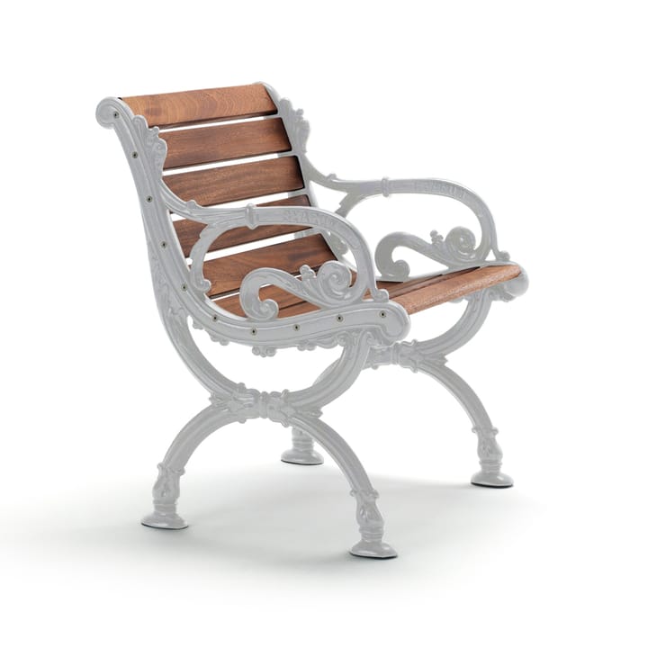 Byarum armchair - Mahogany, raw aluminum stand - Byarums bruk