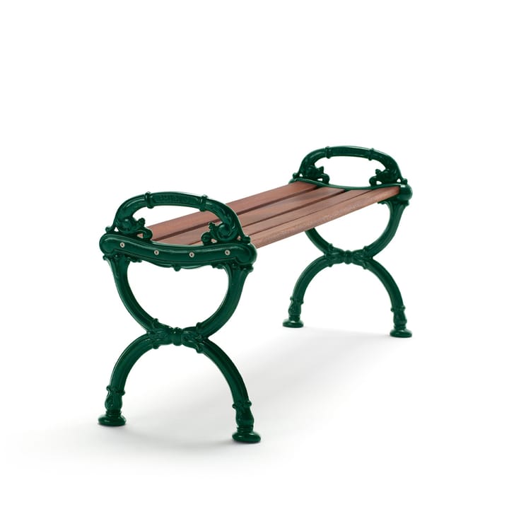 Byarum Bench - Mahogany, green stand - Byarums bruk