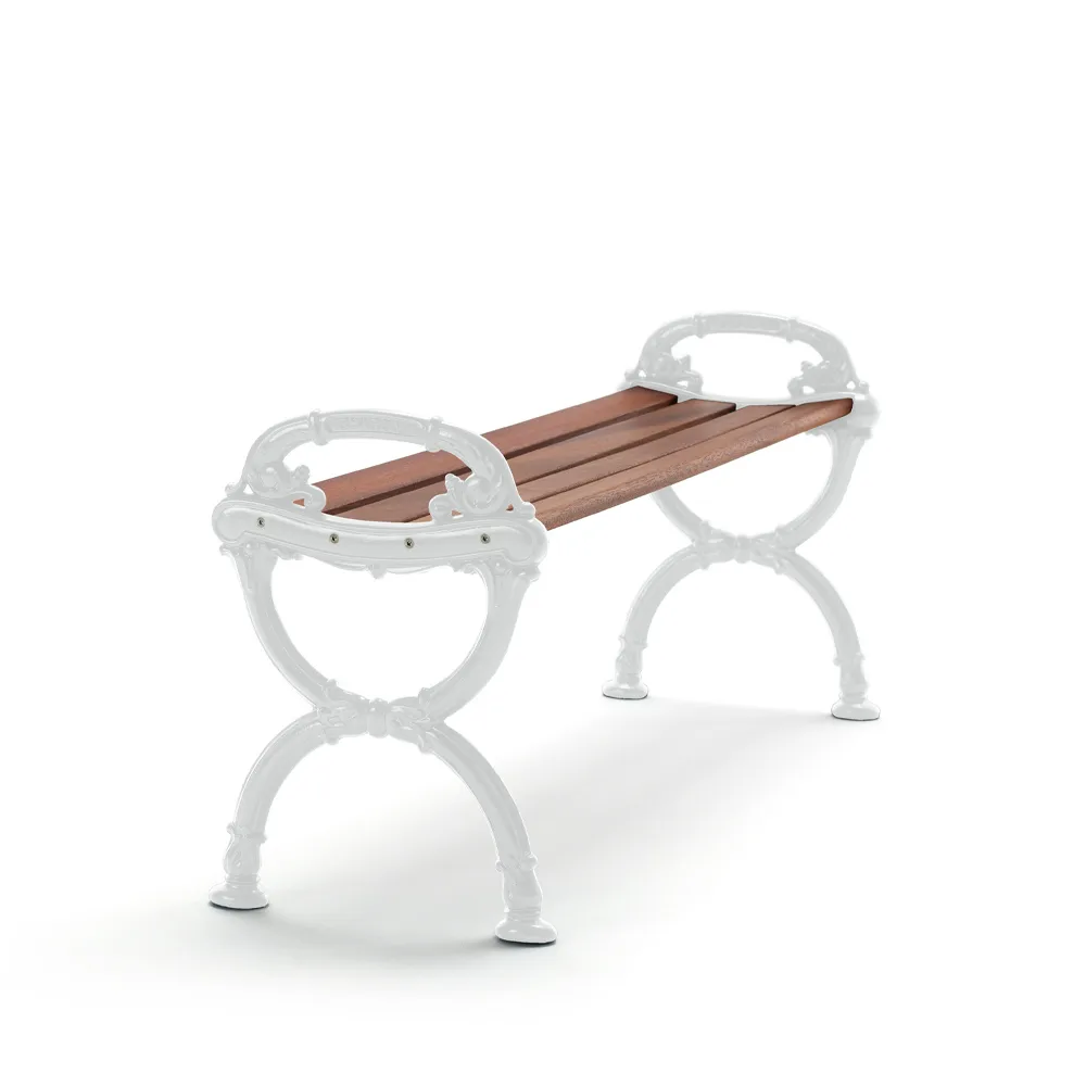 Byarum Bench, Mahogany, white stand Byarums bruk