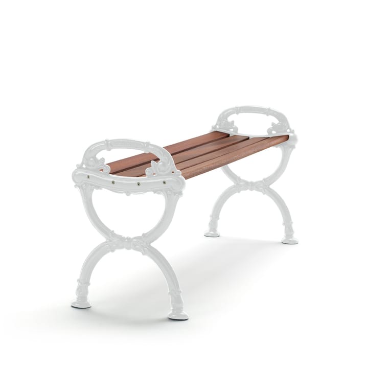 Byarum Bench - Mahogany, white stand - Byarums bruk