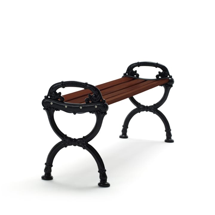 Byarum Bench - Pine brown glaze, black stand - Byarums bruk